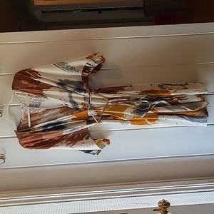 Osei-Duro Shaya dress. XL.  Thunderstruck print.